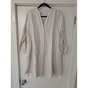 Joie Womens 100% Linen Tunic Dress Oatmeal Small NWT oversized boxy lagenlook
